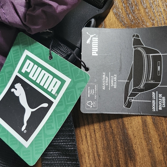 BNWT Puma Purple Quilted Unisex Waistpack Bag Approx. 2.4"H x 3.5" W x 1.2D - Picture 9 of 10